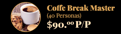 Coffe break master para 40 personas