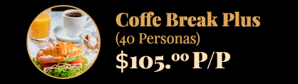 Coffe break plus para 50 personas